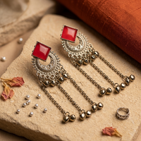 Oxidized Chand Bali Jhumka
