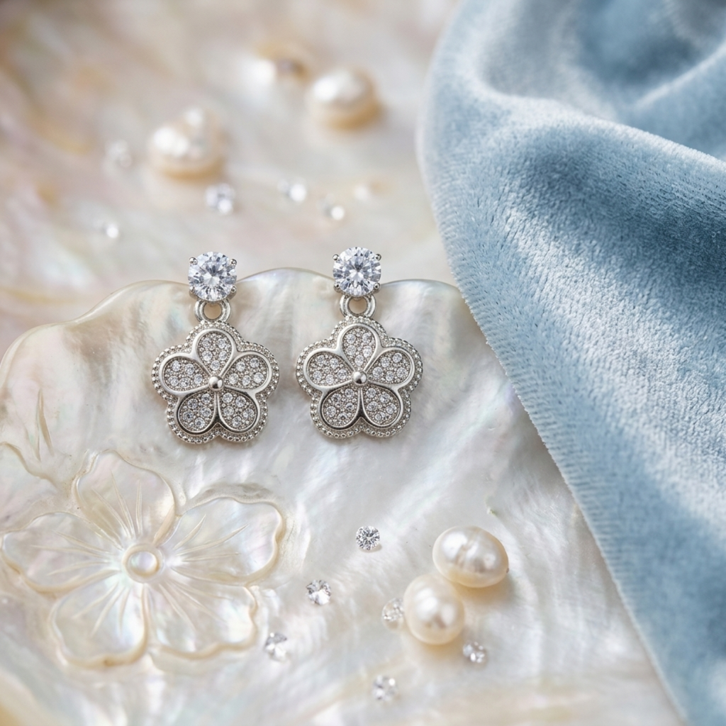 Arctic Daisy Earrings