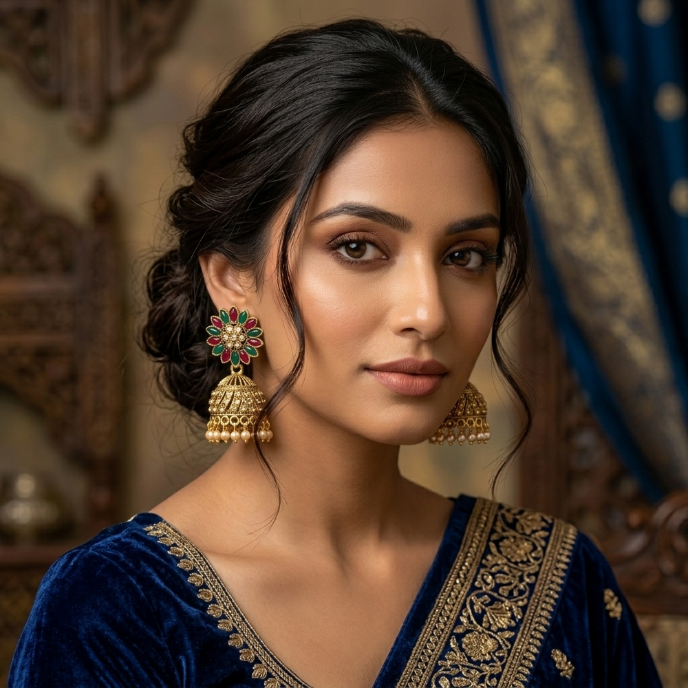 Floral Jhumka