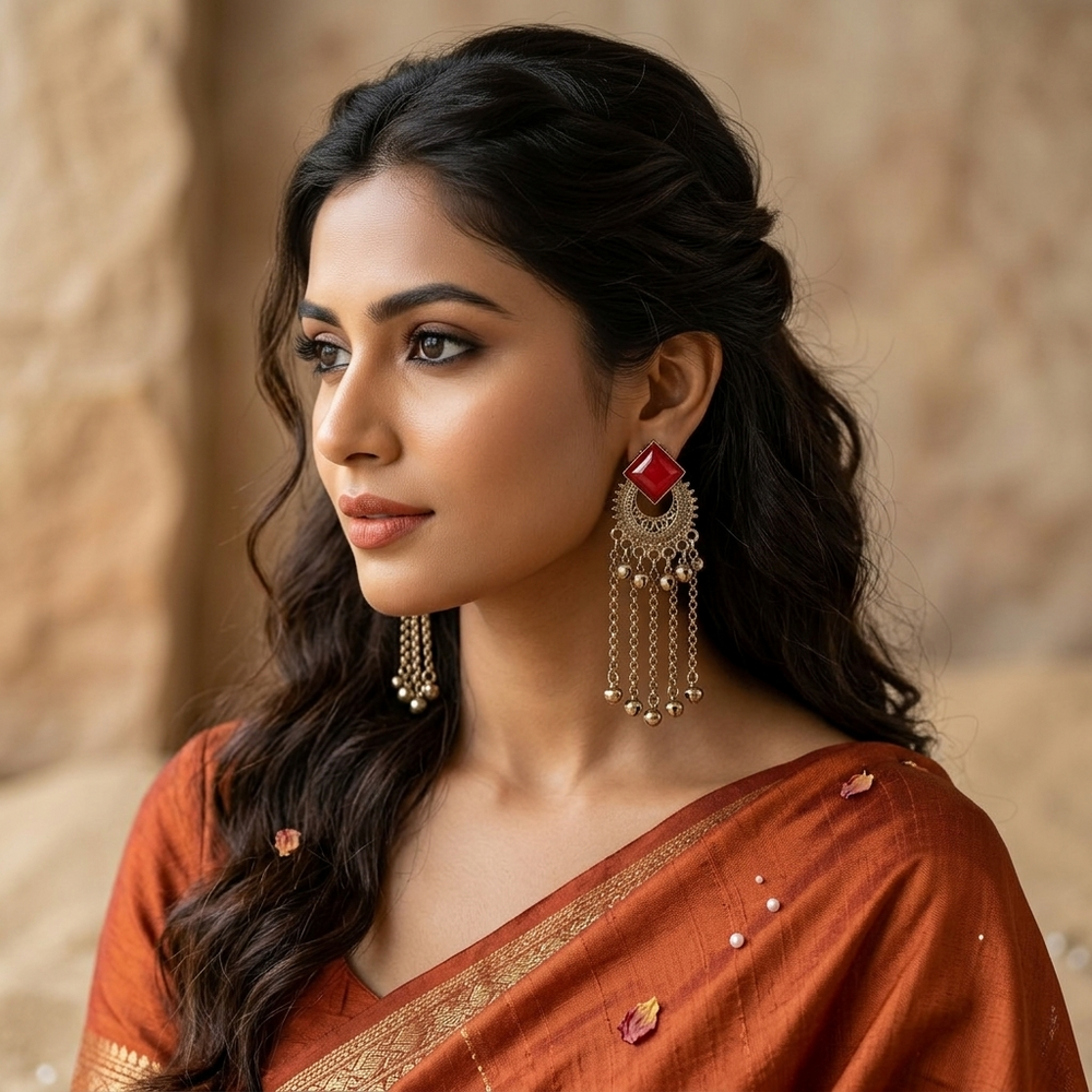 Oxidized Chand Bali Jhumka