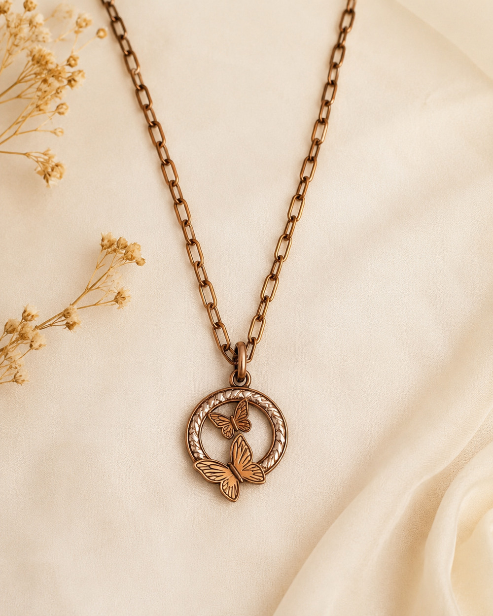 Butterfly Harmony Circle Necklace