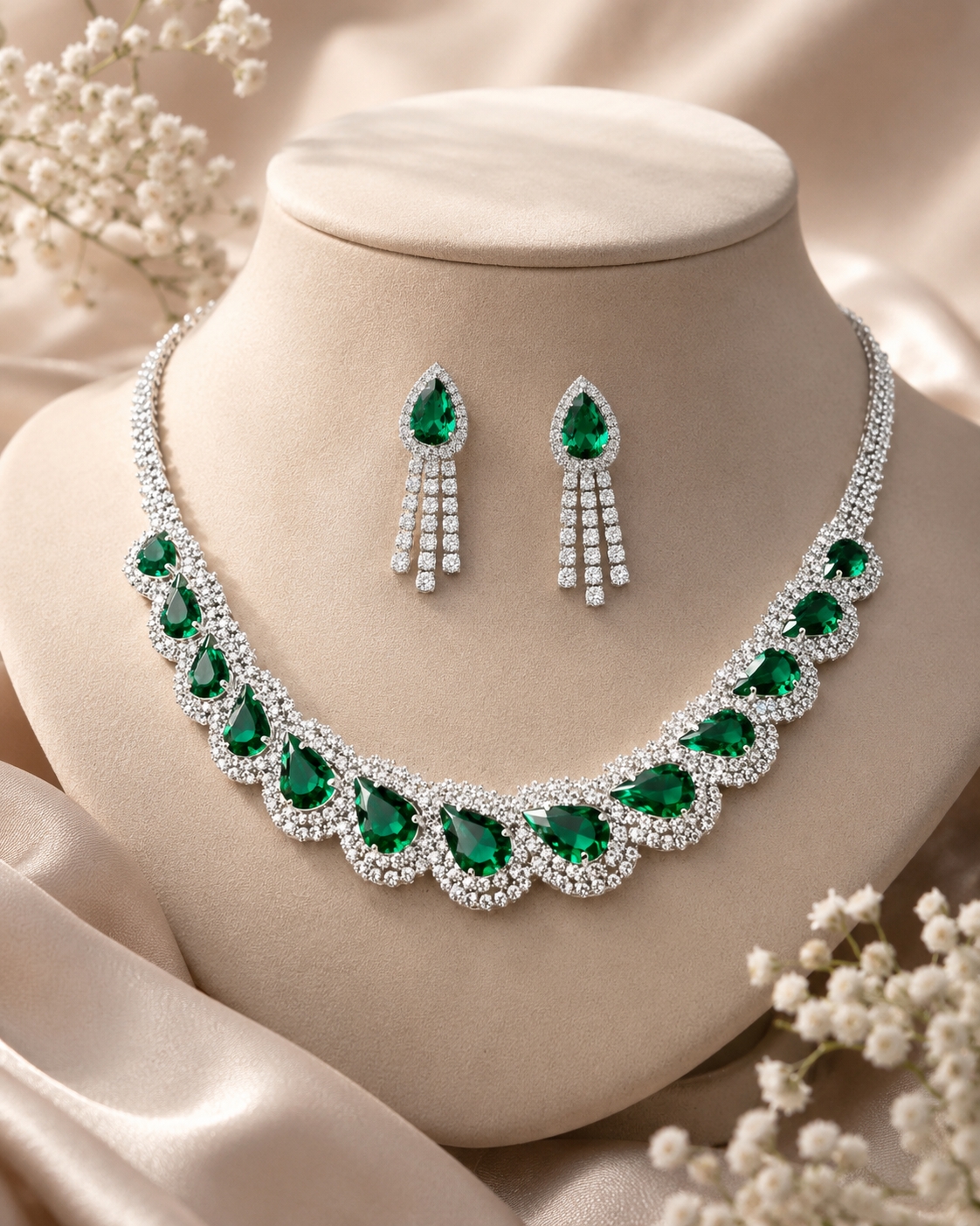 Green Emerald Elegance Necklace