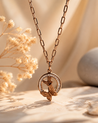 Butterfly Harmony Circle Necklace