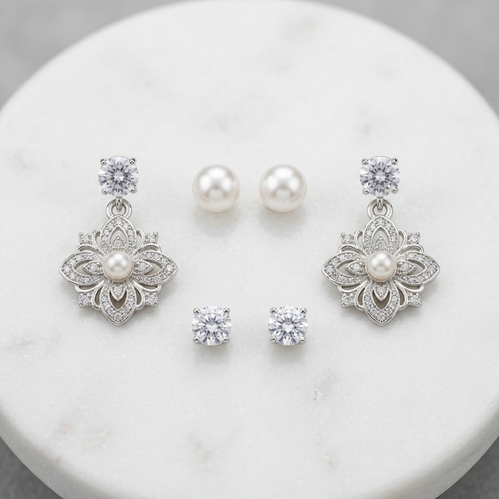 Floral Grace Earrings Set