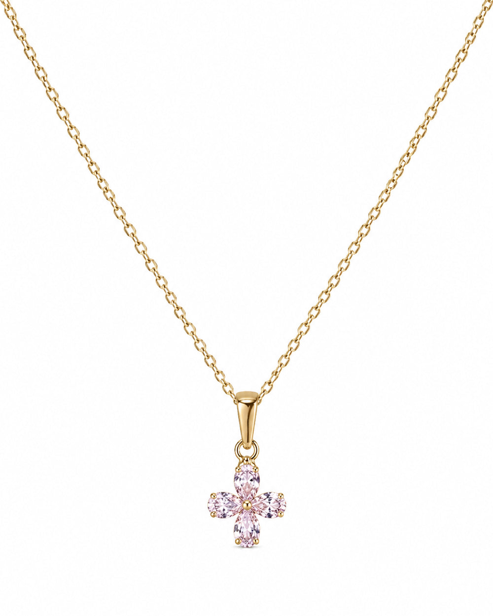 Blush Clover Pink Sapphire Pendant