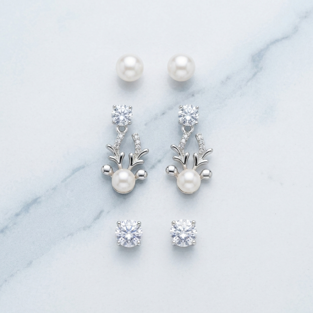 Winter Charm Earrings Set