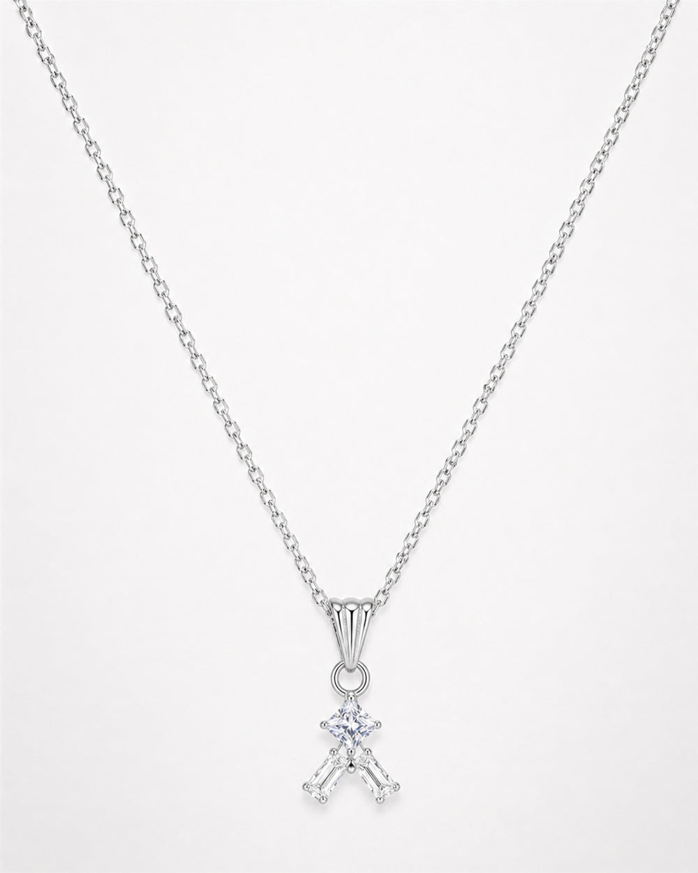 Silver Bow Kiss Pendant
