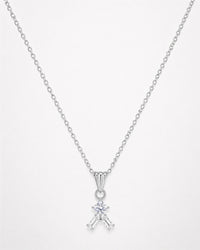 Silver Bow Kiss Pendant