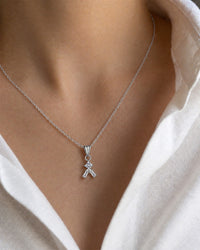 Silver Bow Kiss Pendant