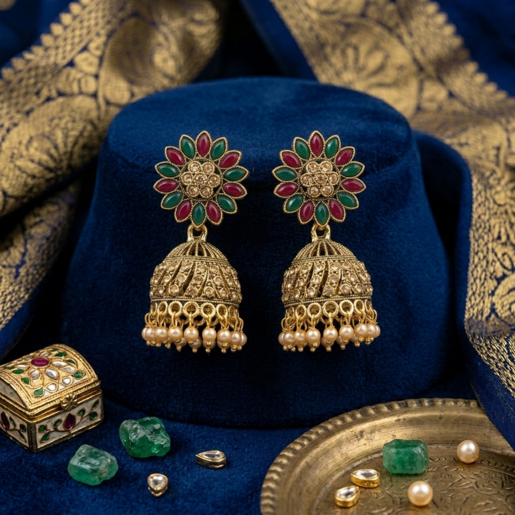 Floral Jhumka