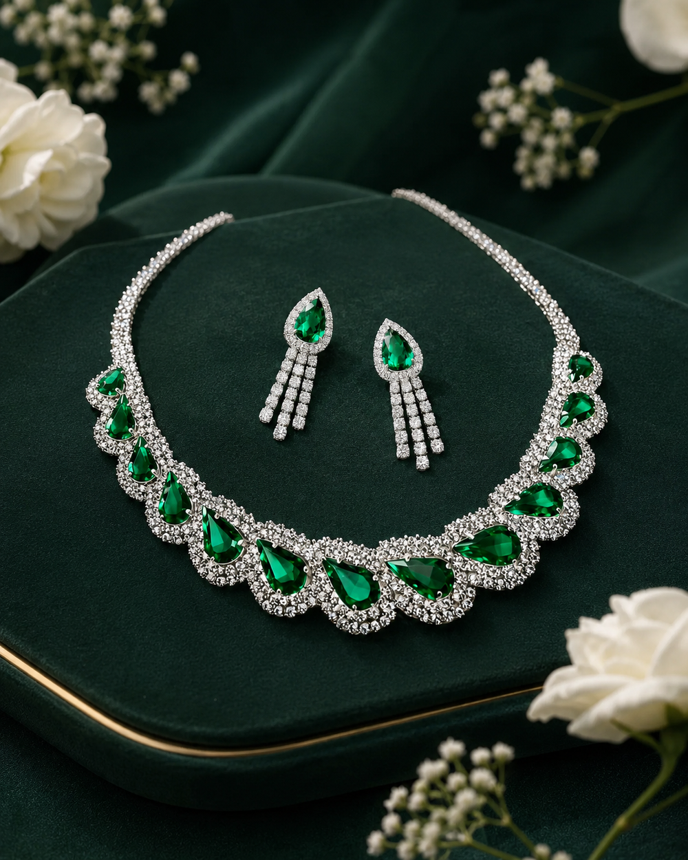 Green Emerald Elegance Necklace